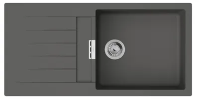Produktbild von hansgrohe S52 S520-F480 Einbauspüle 480 mit Abtropffläche, Steingrau