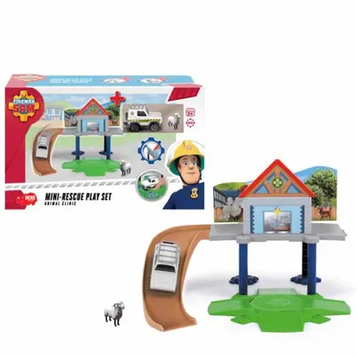 Produktbild von Spieleset Feuerwehrmann Sam mit Haus Rampe Jeep + Zubehör mit Schaf für Kinder