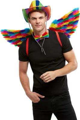 Obrázok produktu pre Dúhové krídlo - karnevalový doplnok Pride farebný - jedna veľkosť