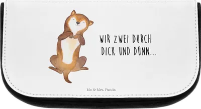 Produktbild von Mr. & Mrs. Panda Kosmetiktasche Hund Streicheln - Weiß - Geschenk, Bauch, Hunde, kosmetiktäschchen, Organizer Tasche, Bester Freund, Süß, Kosmetikbeutel, kosmetik