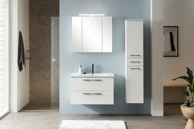 Obrázok produktu pre Kúpeľňová skrinka vysoká Möbelpartner Maxim biela 32,7 x 159,1 x 35,3 cm