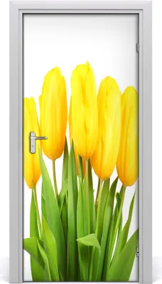 Produktbild von Tulup Türaufkleber 95x205 cm Dekorative Aufkleber Selbstklebend Wasserdichte Tapete Abnehmbar Schlafzimmer Wohnzimmer Wohnkultur - gelbe Tulpen