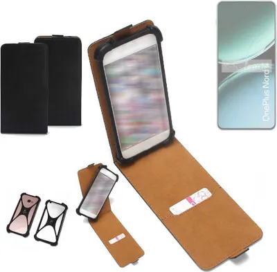 Produktbild von K-S-Trade Handyhülle Schutzhülle kompatibel mit OnePlus Nord 4 Hülle Case Cover Flip Style Bumper schwarz 1x