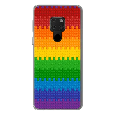 Produktbild von MuchoWow® Handyhülle Schutzhülle Hülle für Huawei P40 Lite Patoon - Regenbogen Silikon Softcase Handy Hülle - Handy