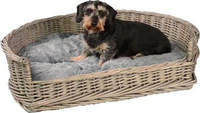Produktbild von UNUS® Hundebett Hundekorb Schlafplatz Hund grau 93 cm Kissen Haustierkorb