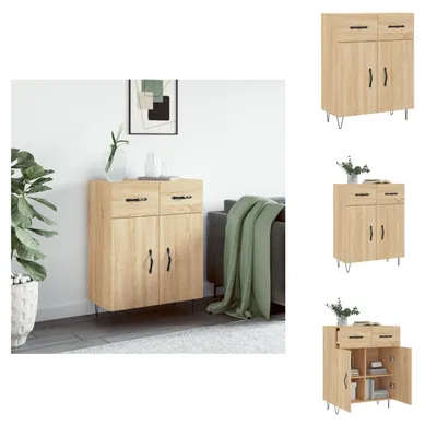 Immagine prodotto di vidaXL Credenza Sonoma-quercia 69,5x34x90 cm materiale a base di legno - Credenze