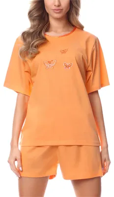Image de Pyjama à manches courtes pour femme Merry Style 91LW1 (orange (manches courtes), 36 (taille du fabricant : S))