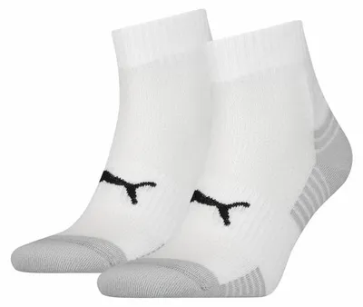 Produktbild von Unisex Viertel Sportsocken mit Frottee-Sohle 2er-Pack – Weiß – 39-42