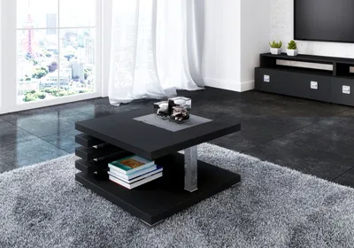 Produktbild von Moderne Couchtisch Kaffeetisch Kaffeetisch Sofatisch Modern schwarz Wohnzimmer