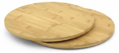 Produktbild von hausleben 2er Set Bambus Servierplatte-Kuchenplatte Rund Ø35 x 1,2 cm – TT12884