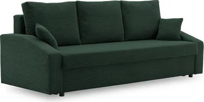 Produktbild von Couch mit schlaffunktion Schlafcouch mit Bettkasten DORMA 221x92cm Flaschengrün