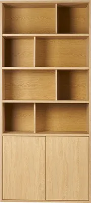 Produktbild von Miliboo - Bücherregal mit hellem Eichenholzfinish B92 cm NAGANO