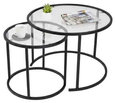 Produktbild von Xaden - Couchtisch, 60x60x43h cm Schwarz, 2er Set