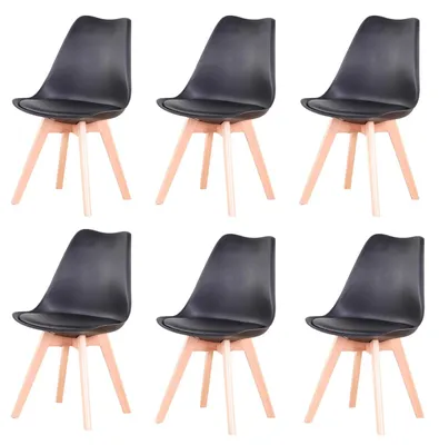 Image de Chaise - Chaises de salle à manger - Ensemble de 6 chaises de salle à manger - Chaises de salle à manger de style médiéval - Assise rembourrée