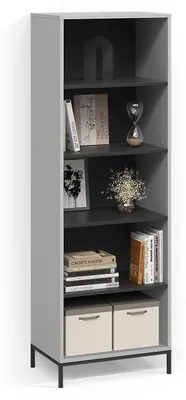 Produktbild von Bücherregal Livinity Aterno Grau mit 5 Fächern, Model 58874