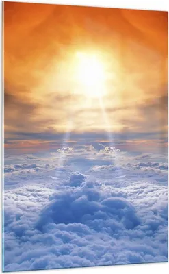 Produktbild von Bilder auf glas - Einteilig - Himmel Wolken Sonnenstrahlen - 70x100cm - Glasbilder - Wandbilder - Bilder - Wanddekoration aus Glas - Glas Bilder - Wandbild auf Glas - GPA70x100-0343