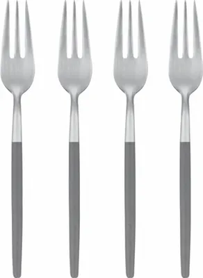 Produktbild von Blomus Kuchengabeln 4er-Set Maxime Sharkskin, Edelstahl, Kunststoff, 15 cm, 64357