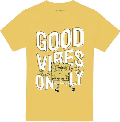 Produktbild von SpongeBob SquarePants - "Good Vibes Only" T-Shirt für Herren/Damen Uni TV26808 (3XL) (Bananengelb)
