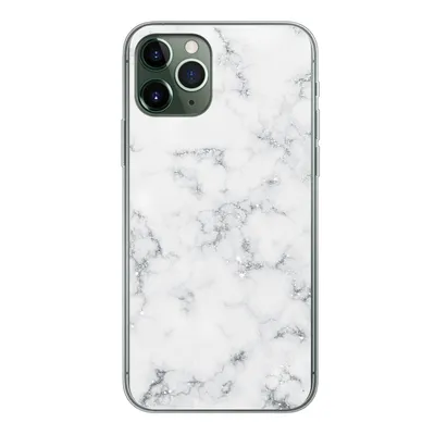 Produktbild von MuchoWow® Handyhülle Schutzhülle Hülle für iPhone 11 Pro Marmor - Weiß - Silber - Glitter - Marmoroptik - Chic Silikon Softcase Handy Hülle - Handy