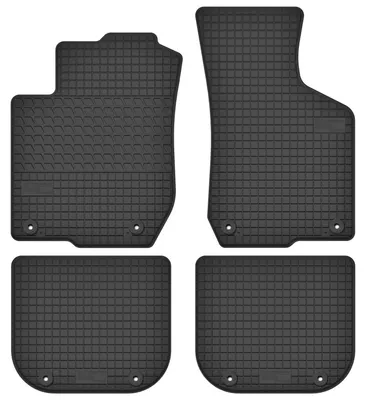 Produktbild von Gummi-Fußmatten für Audi A3 8L 1996-2001 (Schrägheck) – 4-tlg, Schwarz, passgenau – Wielganizator SolidTread