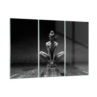 Produktbild von Bilder auf glas - 3 Teile - Tänzerin Frau Ballerina - 165x110cm - Glasbilder - Wandbilder - Bilder - zum Aufhängen bereit - Wanddekoration aus Glas - Glas Bilder - Wandbild auf Glas - GCE165x110-4925