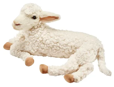 Produktbild von Hansa Toy 6563 Lamm weiss liegend 33 cm Kuscheltier Stofftier Plüschtier