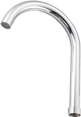 Immagine prodotto di INF Tubo dell'acqua del rubinetto in acciaio inox - Beccuccio curvo con tappo in rame