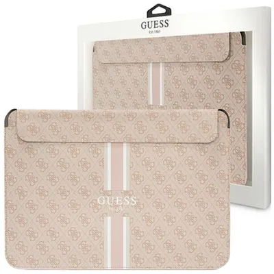 Produktbild von Guess Polyurethan4G Printed Stripes Computer Sleeve 13/14" Pink