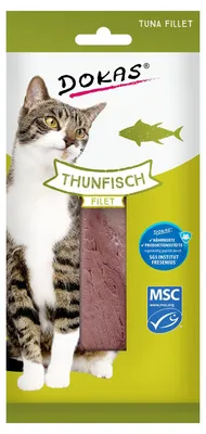 Produktbild von Dokas Cat Snack 100% delikates Thunfischfilet 22g