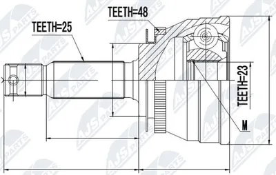 Produktbild von NTY Gelenksatz Antriebswelle Radseitig für HYUNDAI GETZ (TB) NPZ-HY-503