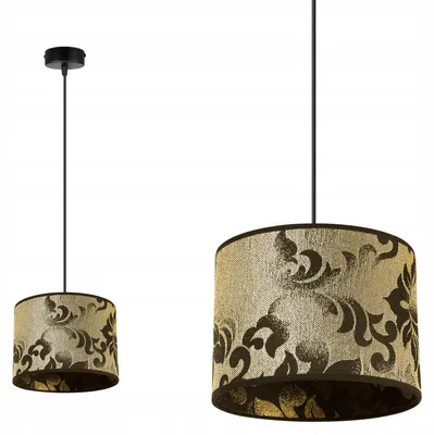 Immagine prodotto di Lampada a sospensione, lampadario, paralume, motivo dorato