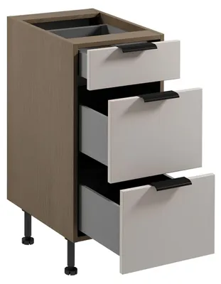 Produktbild von Küchenschrank Unterschrank Schrank 3 Schubladen Küchenzeile Küchenmöbel