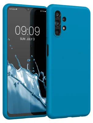 Produktbild von kwmobile Handyhülle für Samsung Galaxy A13 4G Hülle - TPU Case - Kabelloses Laden - Schutzhülle Cover in Karibikblau