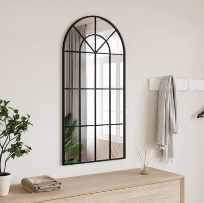 Image de 2025 Miroir mural moderne noir 50x100 cm bombé fer - Miroir mural,Design 2816151 1parcel