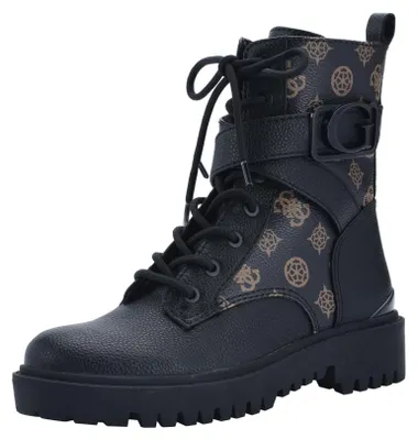 Produktbild von GUESS Orana Damen-Springerstiefel, schwarz/braun, 37.5 EU