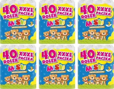 Produktbild von Toilettenpapier 40R MIŚKI 3W – 240 Rollen