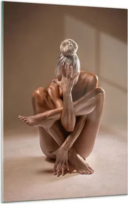 Produktbild von Bilder auf glas - Einteilig - Nackt Frau Figur - 50x70cm - Glasbilder - Wandbilder - Bilder - zum Aufhängen bereit - Wanddekoration aus Glas - Glas Bilder - Wandbild auf Glas - GPA50x70-4775