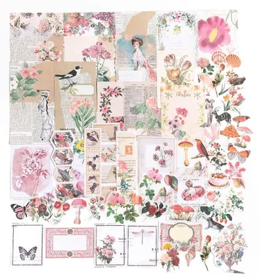 Produktbild von 200 Stück Vintage-Sticker-Set für Scrapbooking und kreative Projekte