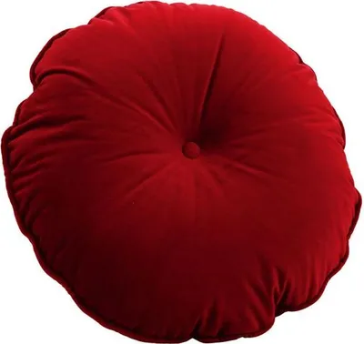 Image de Coussin rond en velours avec bouton - Velluto 7