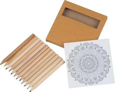 Produktbild von Mandala-Malblock-Set für Kinder / mit 12 Buntstifte