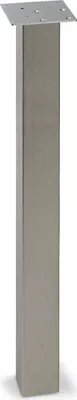 Produktbild von Stützfuß 70 x 70 mm Länge 720 mm Edelstahloptik Tischfuß Tischbein Möbelbein Möbelfuß SOTECH