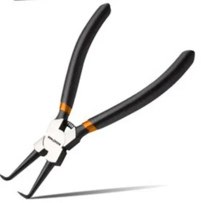 Produktbild von Sprengringzange Gebogen (Innen) Sprengringzangen Sicherungsringzange Montagezange Seeringzange CRV Stahl Zange Werkstatt Werkzeug ergonomisch