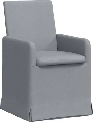 Image de vidaXL : 2 chaises de salle à manger, tissu, gris clair, 57 x 67 x 95 cm