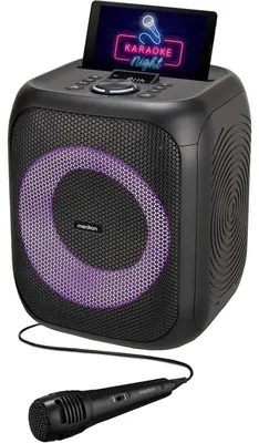 Immagine prodotto di MEDION S61991 Altoparlante per feste con Bluetooth (sistema audio per feste con microfono, party box, sistema audio portatile, batteria ricaricabile integrata, per interni ed esterni, effetti luce, TWS)