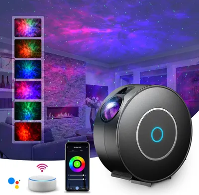 Galaxy-Projektor, Smart, 3D, RGB, WiFi, Sprachsteuerung, Timer