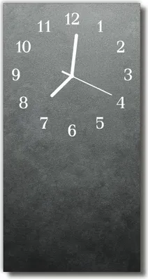 Produktbild von Tulup Glasuhr Wanduhr Küchenuhr Echt-Glas 30x60 Marmorwand Grau