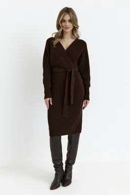 Produktbild von Made of Emotion Pulloverkleid für Frauen Aaldraz M810 braun One size