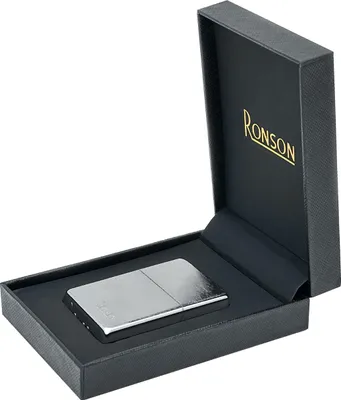 Produktbild von RONSON CHROME BRUSHED Benzinfeuerzeug