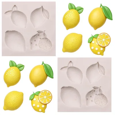 Produktbild von Silikon Fondantformen Zitronen 2er-Set Tp076 Küche Backzubehör