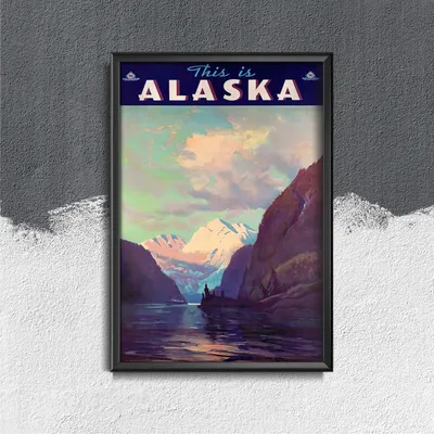 Produktbild von Poster - Canvas - Leinwand - 21 cm x 29,7 cm - Fotoposter - Leinwandkunst - dies Ist Alaska